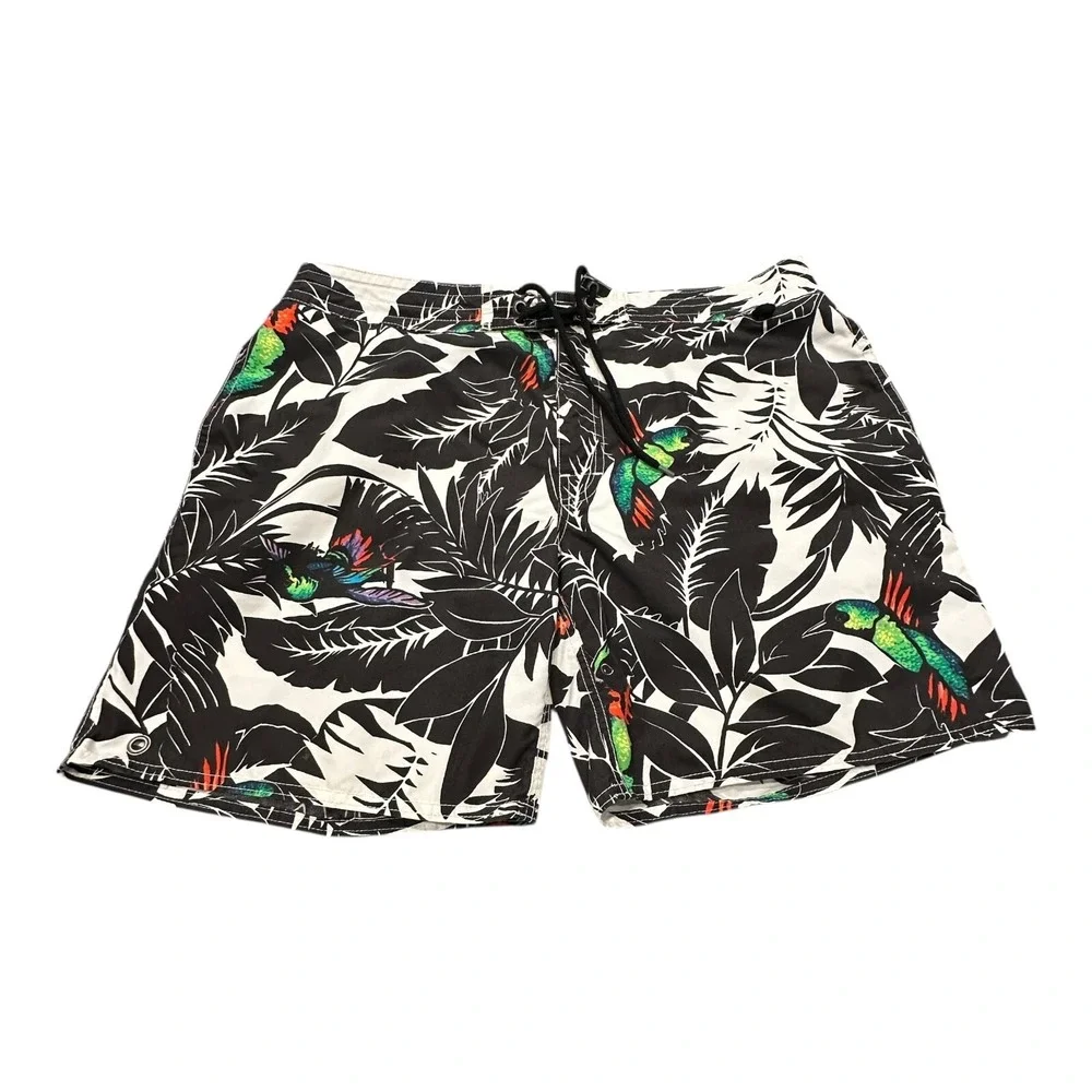 Polo Ralph Lauren Men's 38 Traveler Polo Bear Swim Trunks White Swimming Shorts